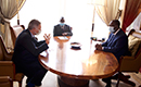 Entretien du Président de la République, S.E.M. Alassane Ouattara, avec l`Ambassadeur de la République Fédérale d`Allemagne en Côte d`Ivoire, S.E.M. Michael GRAU