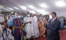 Rencontre du Président de la République, S.E.M. Alassane OUATTARA, avec le Directoire de la Chambre Nationale des Rois et Chefs Traditionnels de Côte d`Ivoire et la Chefferie ``Akouè`` de Yamoussoukro