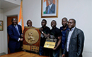 Sport/Rugby : le Treichville Biafra Olympique (TBO) a présenté ses trophées au ministre Amichia