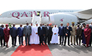 Accueil du vol inaugural de Qatar Airways à Abidjan