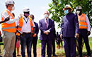 Football/CAN 2023: Visite des chantiers de construction des infrastructures de Yamoussoukro