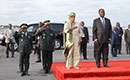 Arrivée à Abidjan de la Présidente du Libéria