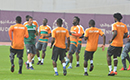 CAN 2017: 1ère séance d`entraînement des Éléphants À Abu Dhabi