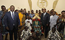 Visite du Président de la République, Alassane Ouattara, à la Reine des Baoulés à Sakassou