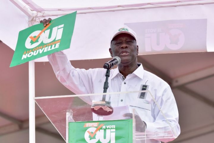 Côte d’Ivoire/Alassane Ouattara appelle à voter « oui » à 96% le projet de constitution