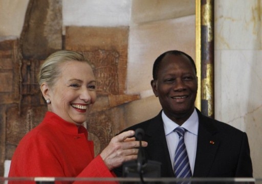 Hillary Clinton salue à Abidjan les efforts de la Côte d`Ivoire