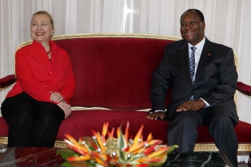 Côte d`Ivoire : Hillary Clinton s`entretient avec le président Ouattara