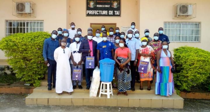 Du matériel sanitaire anti-covid-19 offert aux populations de Taï