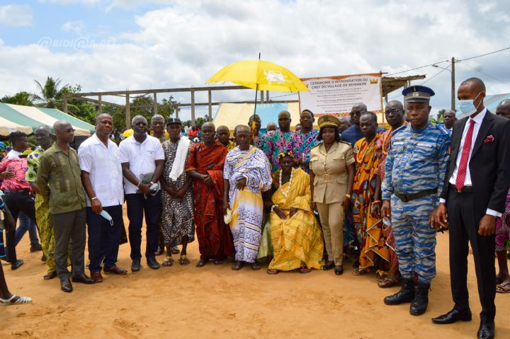Société: cérémonie d’intronisation du chef de village de Le village de Beniakré S/P Adaou dans le Sud Comoé