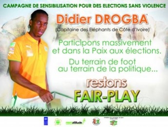 Foot’Attitude/ Sensibilisation  : Les Eléphants pour des élections sans violence