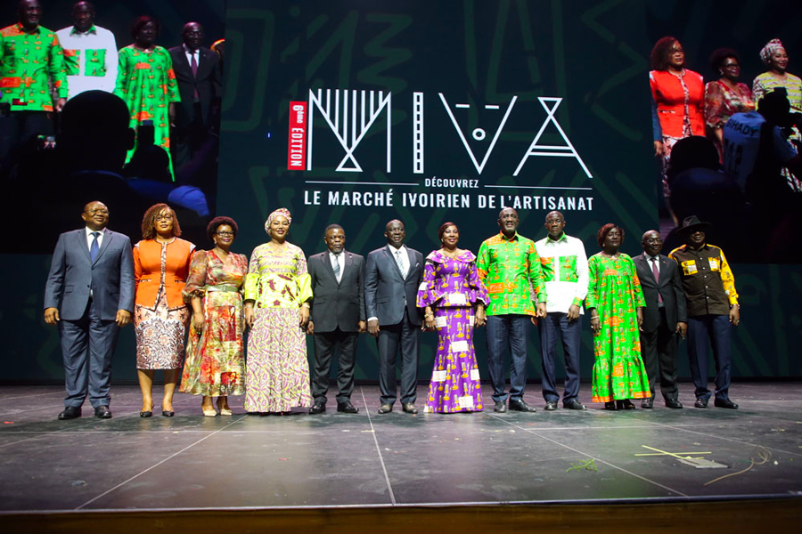 6ème Marché ivoirien de l'Artisanat (MIVA) : la présidente du Sénat, Kandia Camara, préside l'ouverture officielle