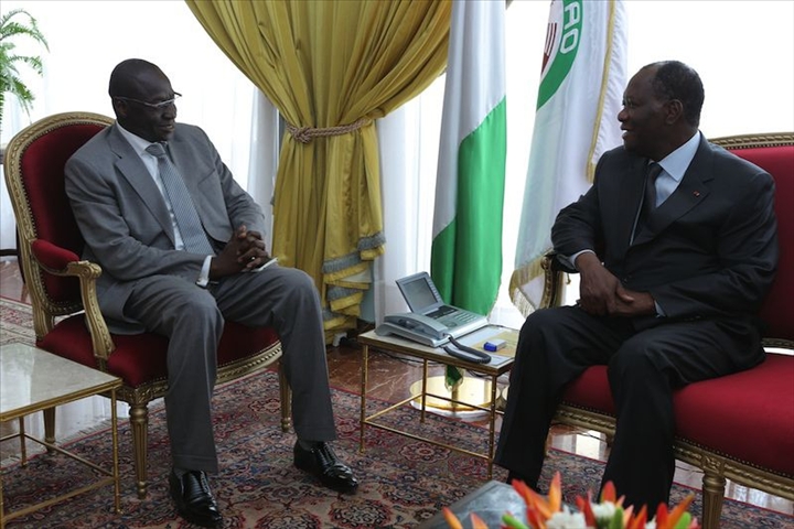 Le Chef de l’Etat a reçu la Vice- Ministre des Relations Extérieures de l’Inde et le Directeur des Opérations de la Banque Mondiale pour la Côte d’Ivoire.