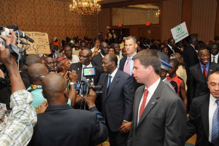 Le Président Alassane Ouattara à Washington: Extraordinaire  mobilisation de la diaspora  pour un dirigeant Ado...ré