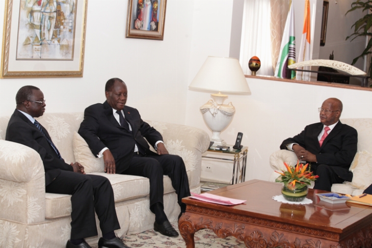 Après leur libération / Alassane Ouattara aux dirigeants renversés de la Guinée-Bissau :	 ‘’Nous sommes contents que vous soyez sortis de ce bourbier’’