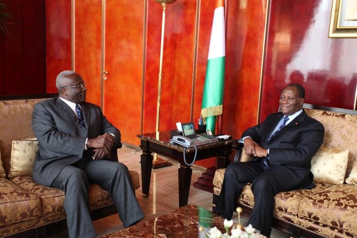 Activités du chef de l`Etat: le Président Ouattara a reçu Winston Tubman, chef du principal parti d`opposition du Libéria