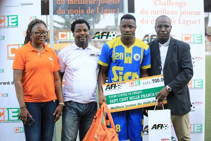 Football/Challenge AFI-CIE : Togui Mel remporte le prix du meilleur joueur du mois de février après celui de novembre