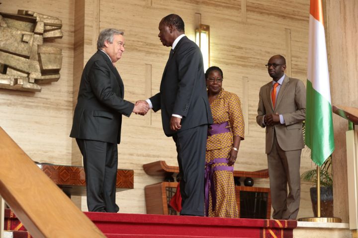 Le Haut Commissaire des Nations Unies pour les Réfugiés reçu par le Président Ouattara