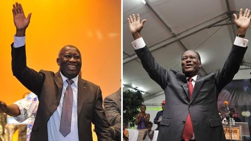 Présidentielle ivoirienne: Gbagbo et Ouattara en tête au 1er tour (CEI)