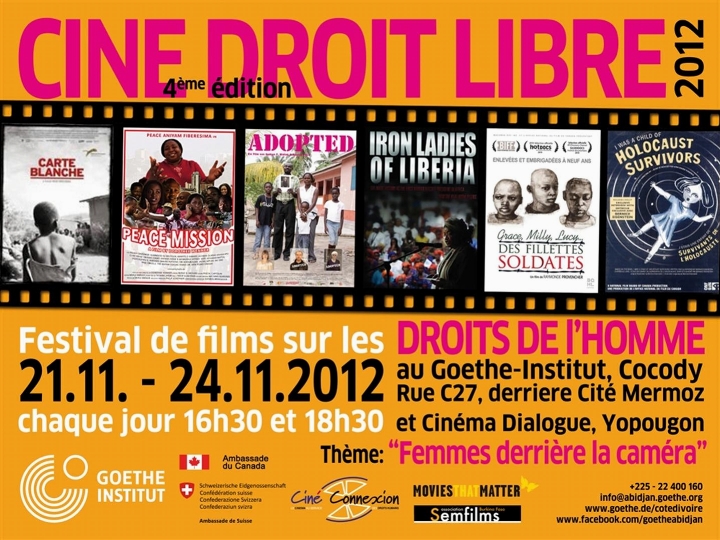 Cine droit libre Abidjan 2012 : Les femmes derrière la caméra, pour un monde plus juste et plus droit !