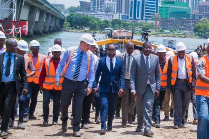 Amedé Kouakou s’imprègne de l’état d’avancement des travaux du pont FHB