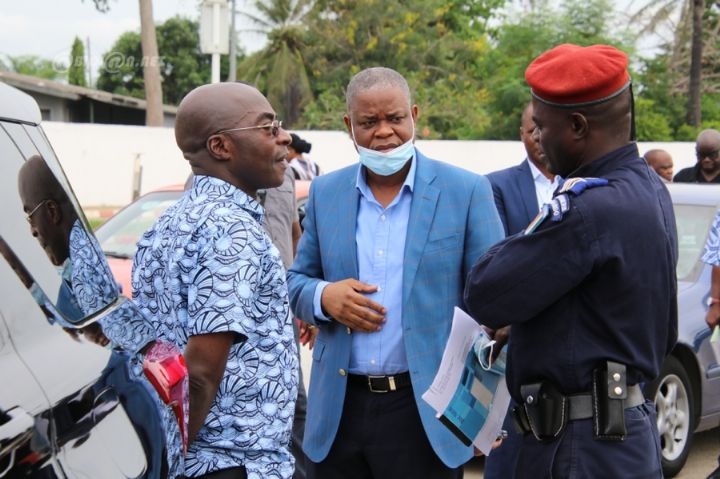 Accueil de Laurent Gbagbo: Justin Katinan et des membres du comité d’organisation à l’aéroport Félix Houphouët Boigny ce mercredi