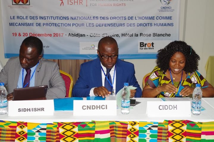 Atelier sur le rôle des Institutions Nationales des Droits de l’Homme comme mécanisme de protection des Défenseurs de Droits de l’Homme