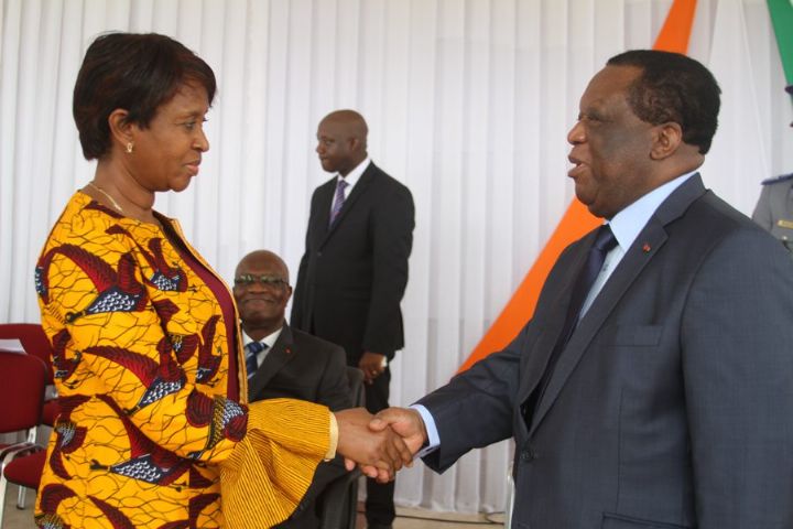 Cérémonie de présentation de vœux au président de la commission électorale indépendante.