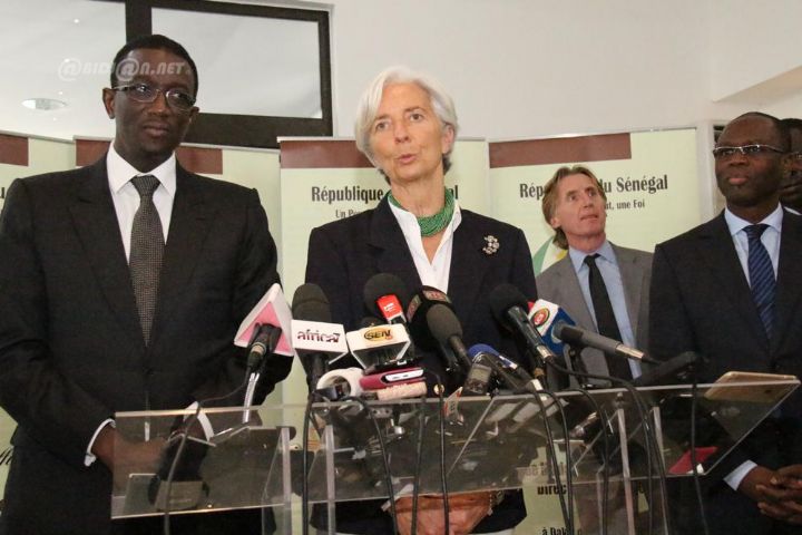 La directrice générale du FMI Christine Lagarde en visite au Sénégal