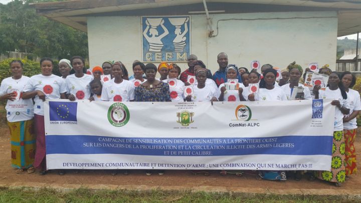 Lutte contre les armes légères: les communautés à la frontière ouest de la Côte d’Ivoire sensibilisées