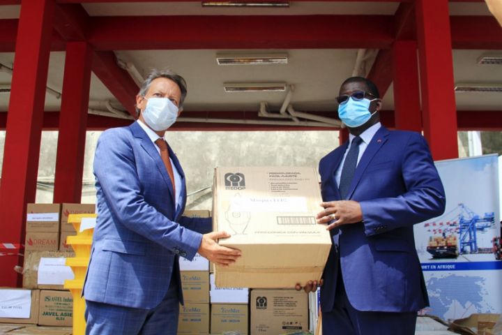 Coronavirus : les ports d’Abidjan et de San Pedro reçoivent des matériels de protection et de désinfection de l’Union européenne