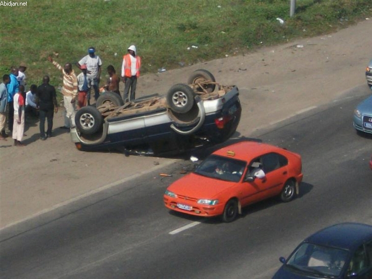 District d’Abidjan : 8 accidents, dont 2 morts enregistrés hier