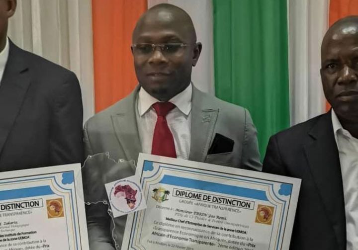 Développement et Promotion des PME : l’Ivoirien EBRIN Yao Remi désigné Meilleur Chef d’entreprise de service de la Zone UEMOA