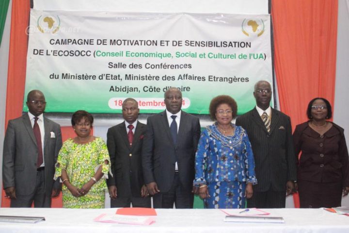 Union africaine/Election 2è Assemblée générale de l’ECOSOCC: Ouverture à Abidjan de la campagne de sensibilisation et de motivation