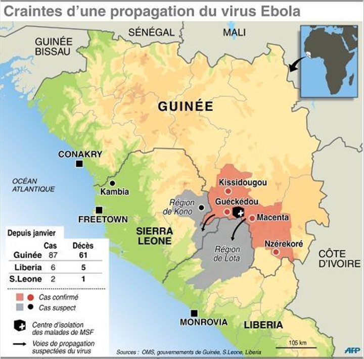 L‘épidémie d‘Ébola progresse en Afrique de l’Ouest