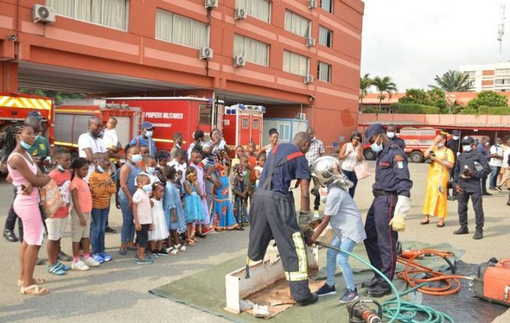 Gspm/Journées portes ouvertes : Des enfants s’imprègnent des réalités du métier des pompiers