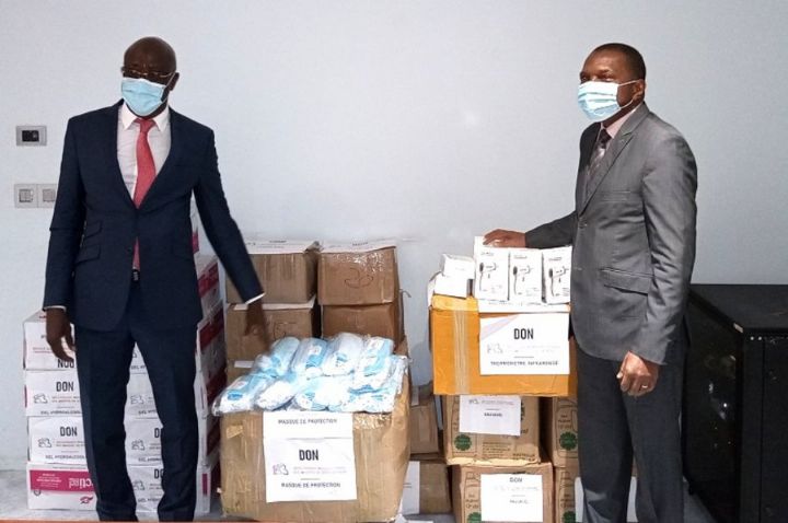 Covid-19 : le Groupement professionnel des miniers de Côte d’Ivoire offre 33 millions de FCFA en matériels sanitaires au gouvernement