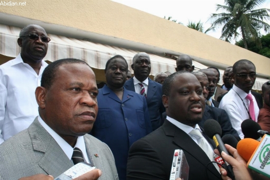 Guillaume Soro au terme de la rencontre -  « Gbagbo et Bédié ont une convergence de vue »