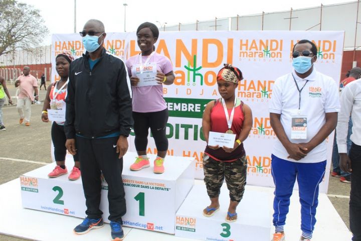Près de trente athlètes en situation de handicap récompensés à la 3è édition du Handi Marathon d’Abidjan