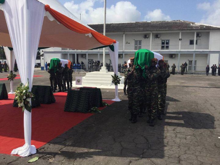 Attentat de Grand-Bassam : L’Etat rend hommage aux trois soldats des Forces spéciales tués