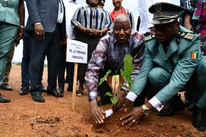 Environnement : le Premier Ministre Amadou Gon Coulibaly participe à un planting  d’arbres à l’Université de Man