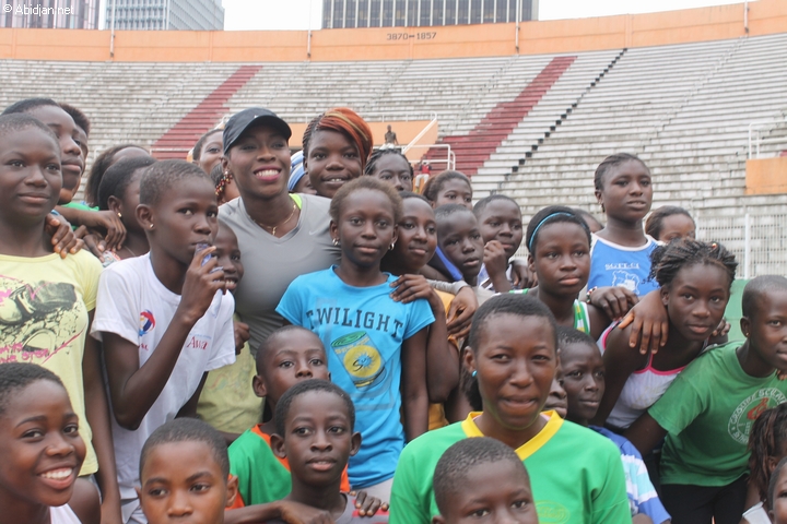 Athlétisme : Murielle Ahouré encourage la détection