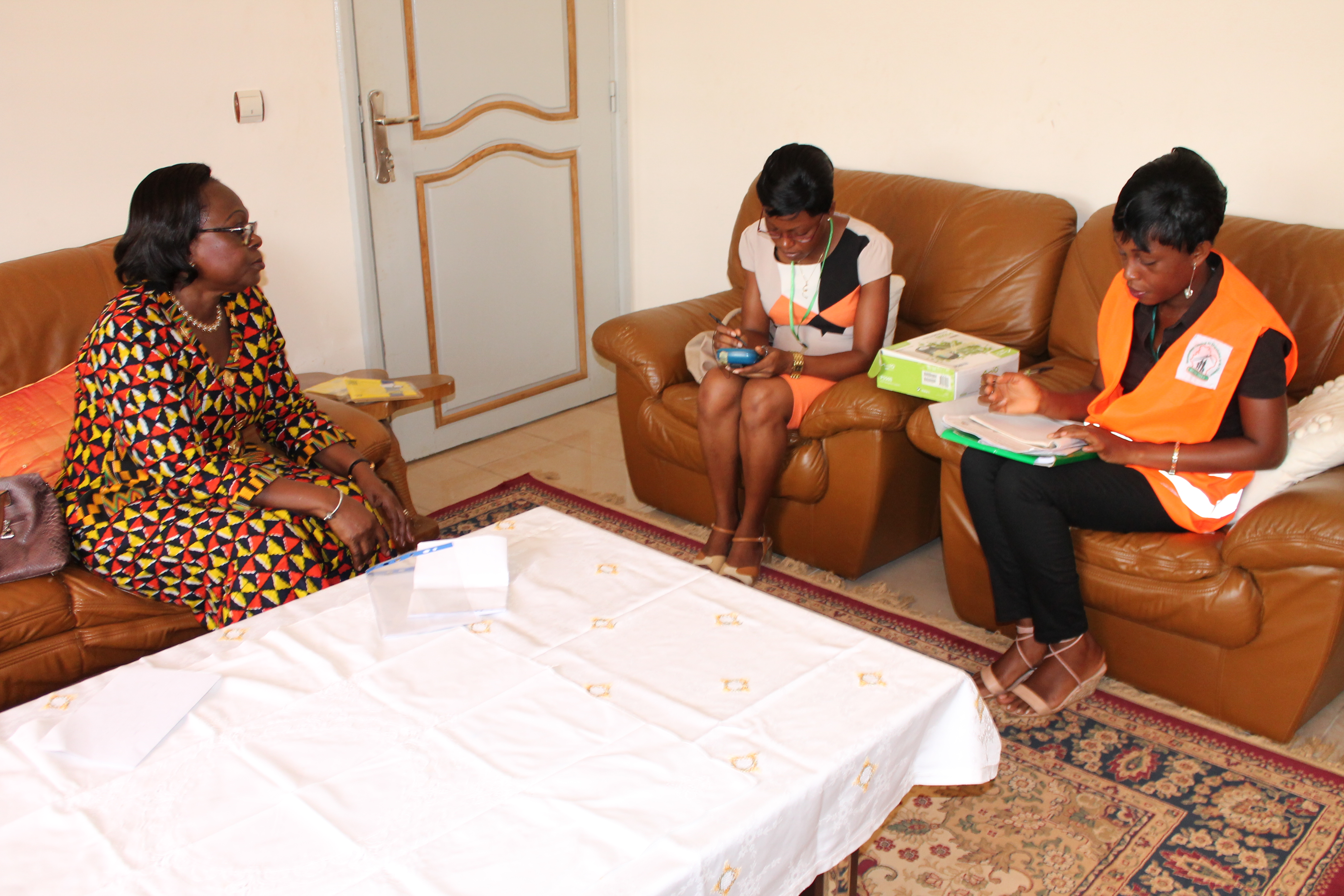 Rgph 2014 à Bongouanou: la ministre Marie Téhoua se fait recenser