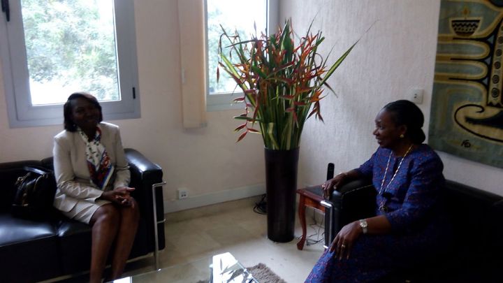 Audience / La ministre Paulette BADJO chez la Grande Chancelière