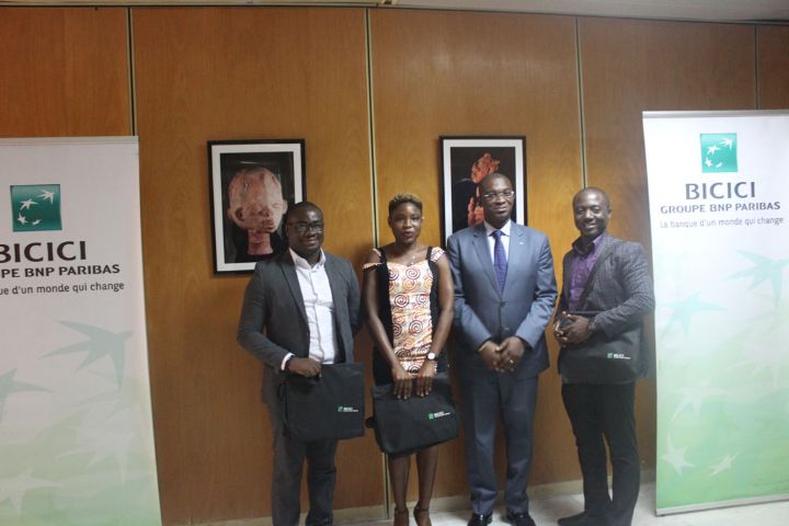 Accompagnement des start-ups et TPE : Le directeur général de la BICICI reçoit le lauréat et les finalistes du concours « MA PUB ICI »