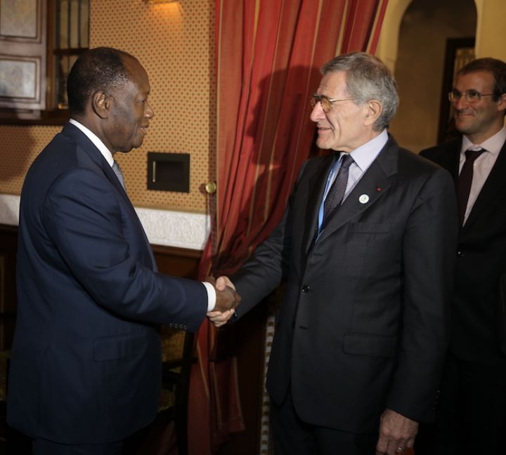 ﻿﻿Le Chef de l’Etat a échangé avec le Président du Conseil d’Administration du Groupe ENGIE, à Marrakech