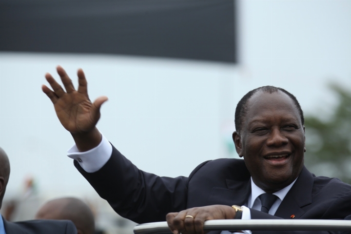 Alassane Ouattara à Libreville pour prendre part au New York Forum Africa
