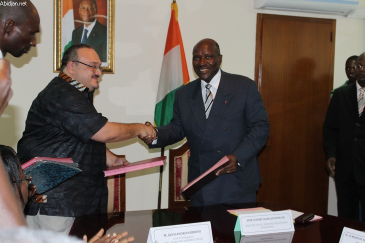Diplomatie / Signature d’un accord de siège entre la Côte d’Ivoire et cinq ONG internationales