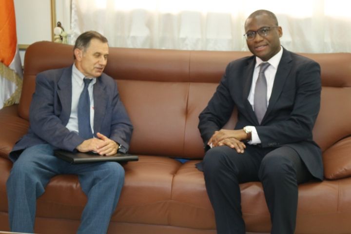 Audience accordée par le Ministre Sidi Touré  à  l’Ambassadeur de la République de Russie en Côte d’Ivoire, Son Excellence Monsieur Vladmir BAYKOV