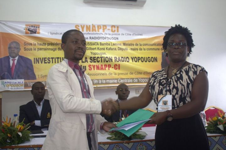 Média/  SYNAPPCI : Paule Bénédicte Bolou investie à tête de la section Yopougon