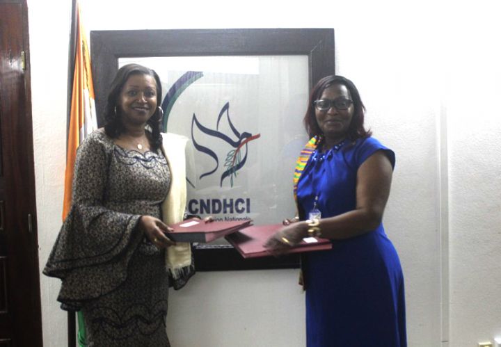 Coopération / Lutte contre l’apatridie,  protection des réfugiés: La CNDHCI et l’UNCHR Côte d’Ivoire  signent un partenariat